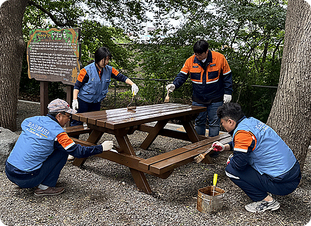 체인지 마이 타운 큰 이미지 3 : 임직원이 지역사회 개선을 위한 아이디어를 제안하고 개선활동까지 실행하는 참여형 나눔 사업